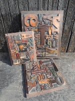Wood Letter Collages